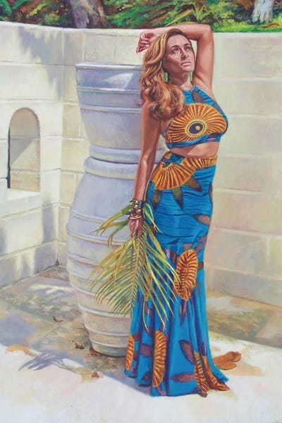 Colin Bootman: Lady In Blue, 2018 by Colin Bootman