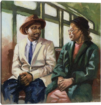 Martin And Rosa Up Front, 2001 Canvas Art Print - Martin Luther King Jr.