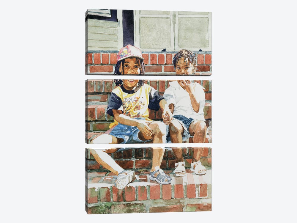 On The Front Step, 2002 by Colin Bootman 3-piece Canvas Print