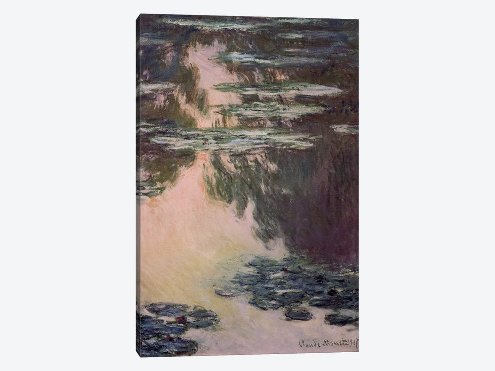 Waterlilies with Weeping Willows, 1907  by Claude Monet 1-piece Canvas Wall Art