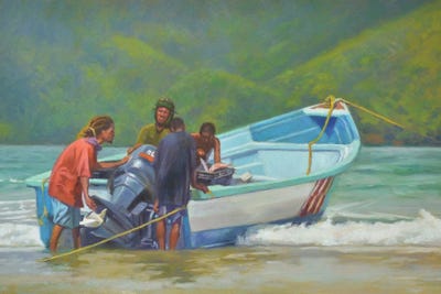 Red Fish, 2018 by Colin Bootman canvas print