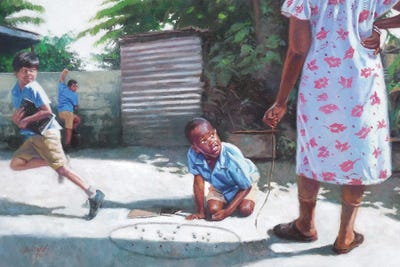 Run!, 2014, by Colin Bootman canvas print