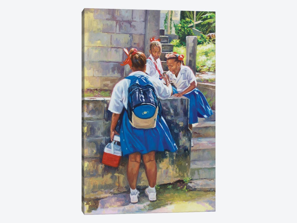 Schoolgirl Banter, 2019, by Colin Bootman 1-piece Art Print