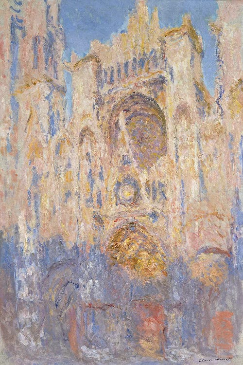 Rouen Cathedral, Effects of Sunlight, Sunset, 1892 