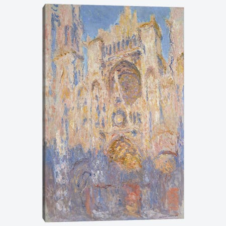 Rouen Cathedral, Effects of Sunlight, Sunset, 1892  Canvas Print #BMN1319} by Claude Monet Canvas Artwork