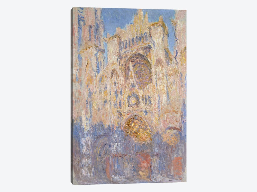 Rouen Cathedral, Effects of Sunlight, Sunset, 1892  by Claude Monet 1-piece Canvas Art Print