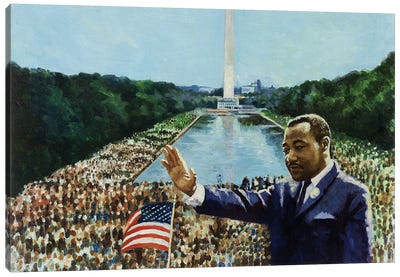 The Memorial Speech, 2001 Canvas Art Print - Martin Luther King Jr.