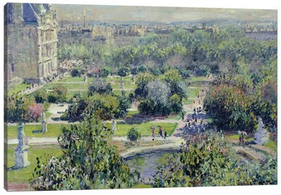 View of the Tuileries Gardens, Paris, 1876  Canvas Art Print - Europe Art