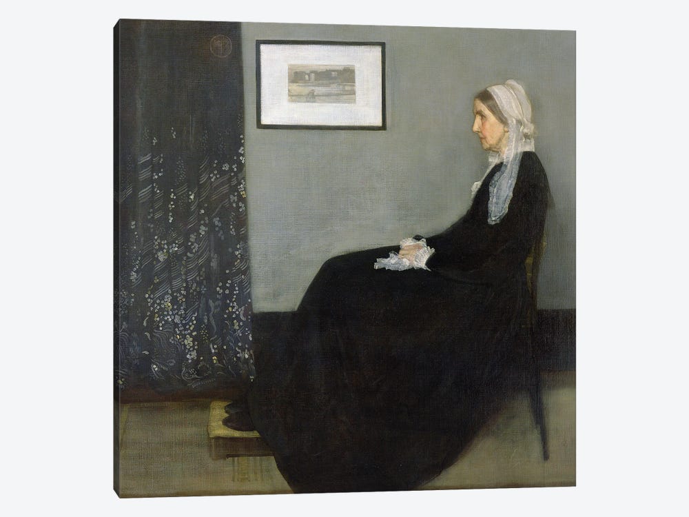 Whistler's Mother by James Abbott McNeill Whistler 1-piece Canvas Art