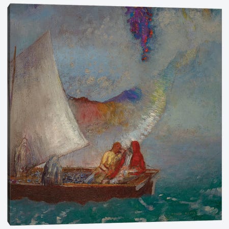 La Voile Grise, C.1900-05 Canvas Print #BMN13243} by Odilon Redon Canvas Art Print