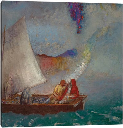 La Voile Grise, C.1900-05 Canvas Art Print - Odilon Redon