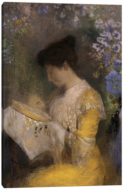 Madame Arthur Fontaine, 1901 Canvas Art Print - Odilon Redon