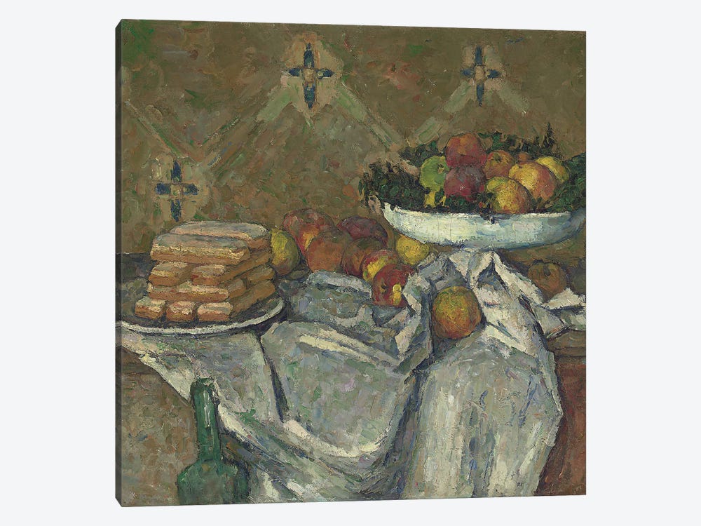 Compotier Et Assiette De Biscuits, C.1877 by Paul Cezanne 1-piece Art Print