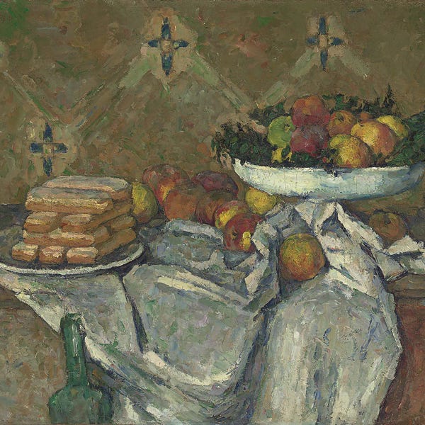 Furniture: Compotier Et Assiette De Biscuits, C.1877 by Paul Cezanne