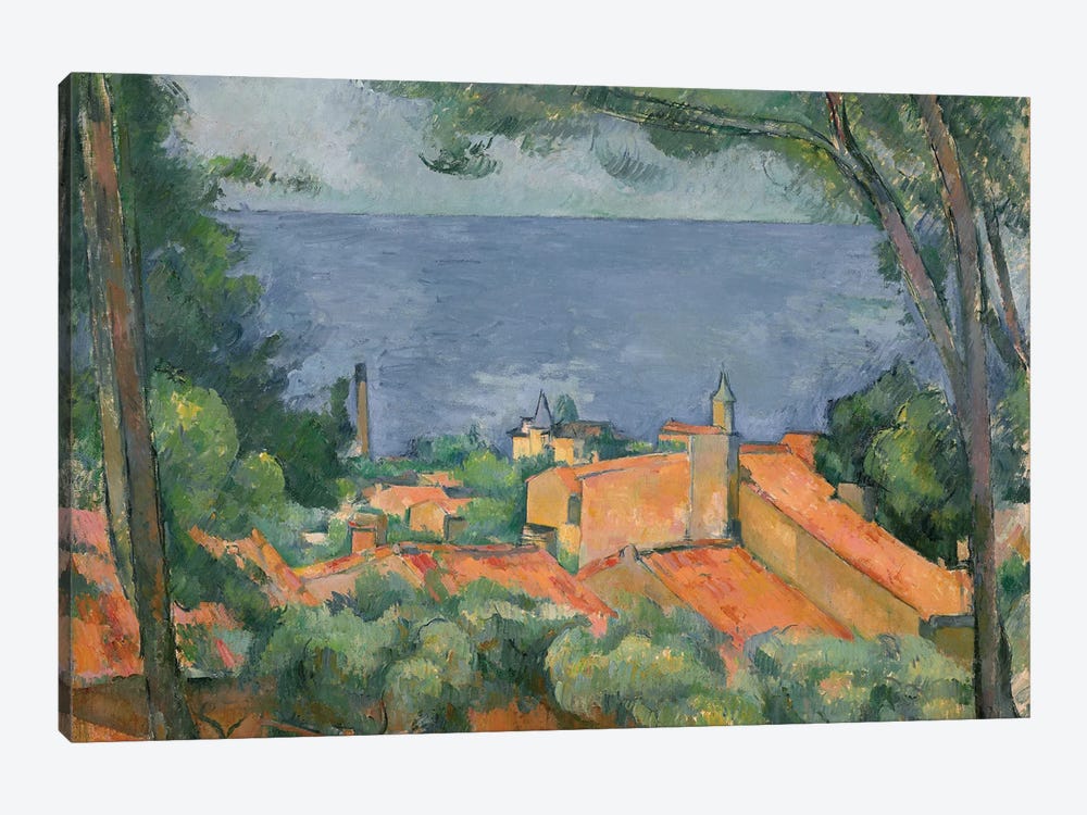 Red Rooves Of L'Estaque, 1883-85 by Paul Cezanne 1-piece Canvas Artwork