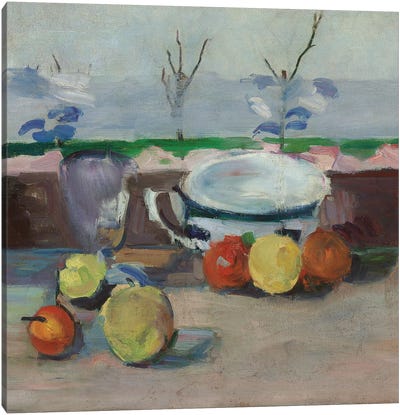 Tasse, Verre Et Fruits, Iii, C.1877 Canvas Art Print - Rowboat Art