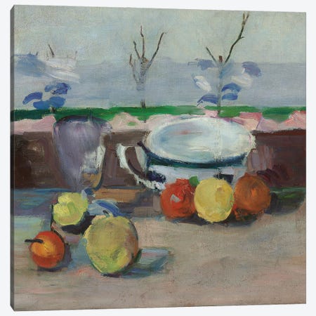 Tasse, Verre Et Fruits, Iii, C.1877 Canvas Print #BMN13248} by Paul Cezanne Art Print