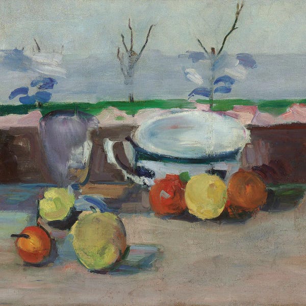 Rowboats: Tasse, Verre Et Fruits, Iii, C.1877 by Paul Cezanne
