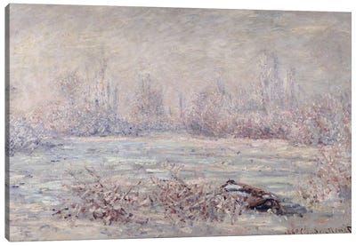 Frost near Vetheuil, 1880  Canvas Art Print - Claude Monet