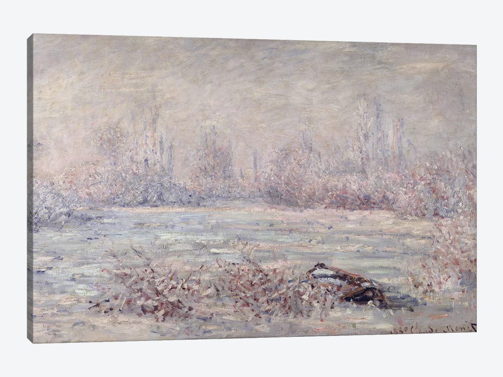 Frost near Vetheuil, 1880  by Claude Monet 1-piece Canvas Art Print