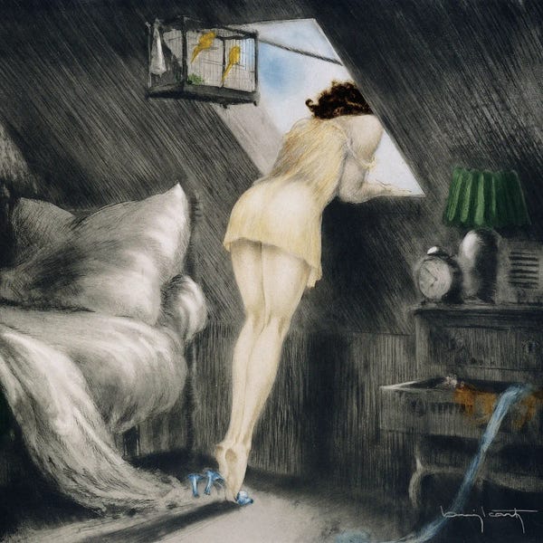 Art Deco: Attic Room, 1940 by Louis Icart