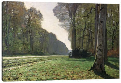 The Road to Bas-Breau, Fontainebleau  Canvas Art Print - All Things Monet