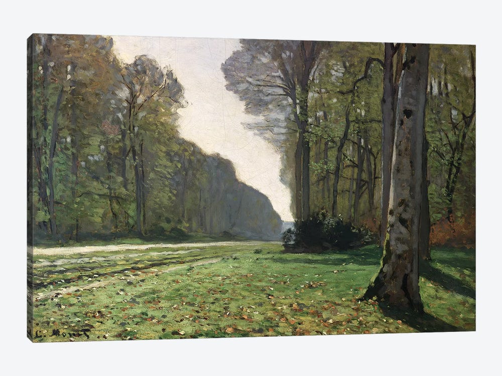 The Road to Bas-Breau, Fontainebleau  by Claude Monet 1-piece Canvas Artwork