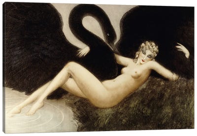 Leda And The Swan, C.1934 Canvas Art Print - Tan Art