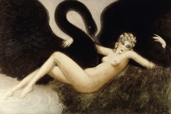 Art Deco: Leda And The Swan, C.1934 by Louis Icart