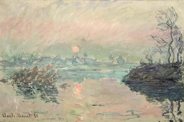 All Things Monet: Sunset, 1880 by Claude Monet