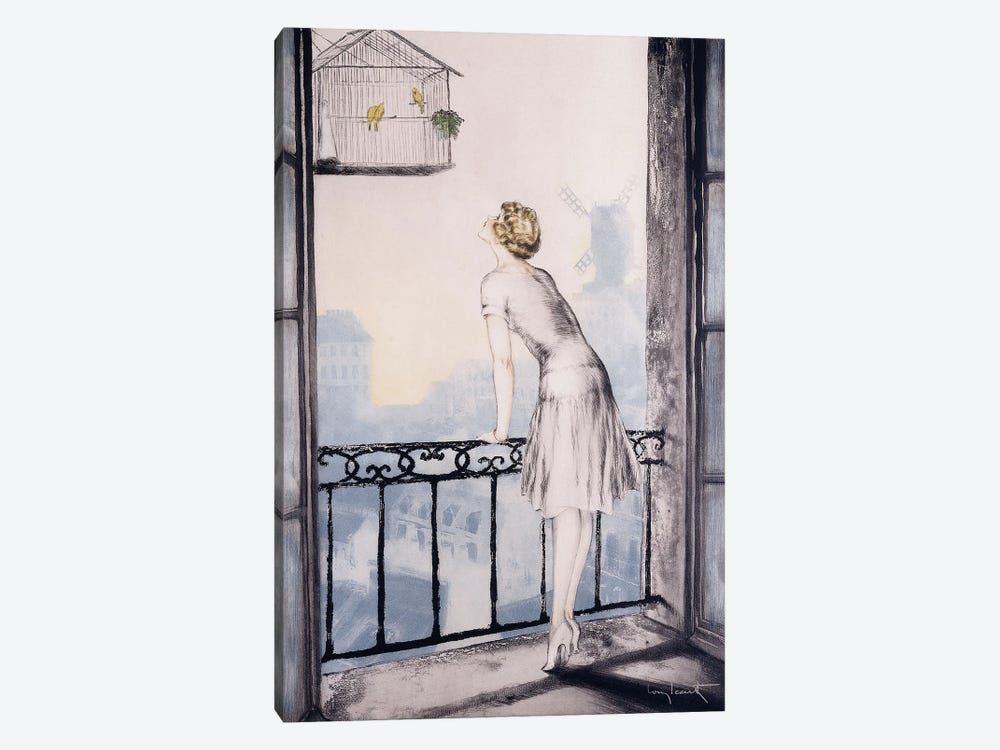 Montmartre, 1928 by Louis Icart 1-piece Canvas Artwork