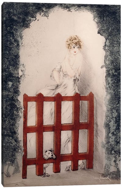 Red Gate Canvas Art Print - Louis Icart