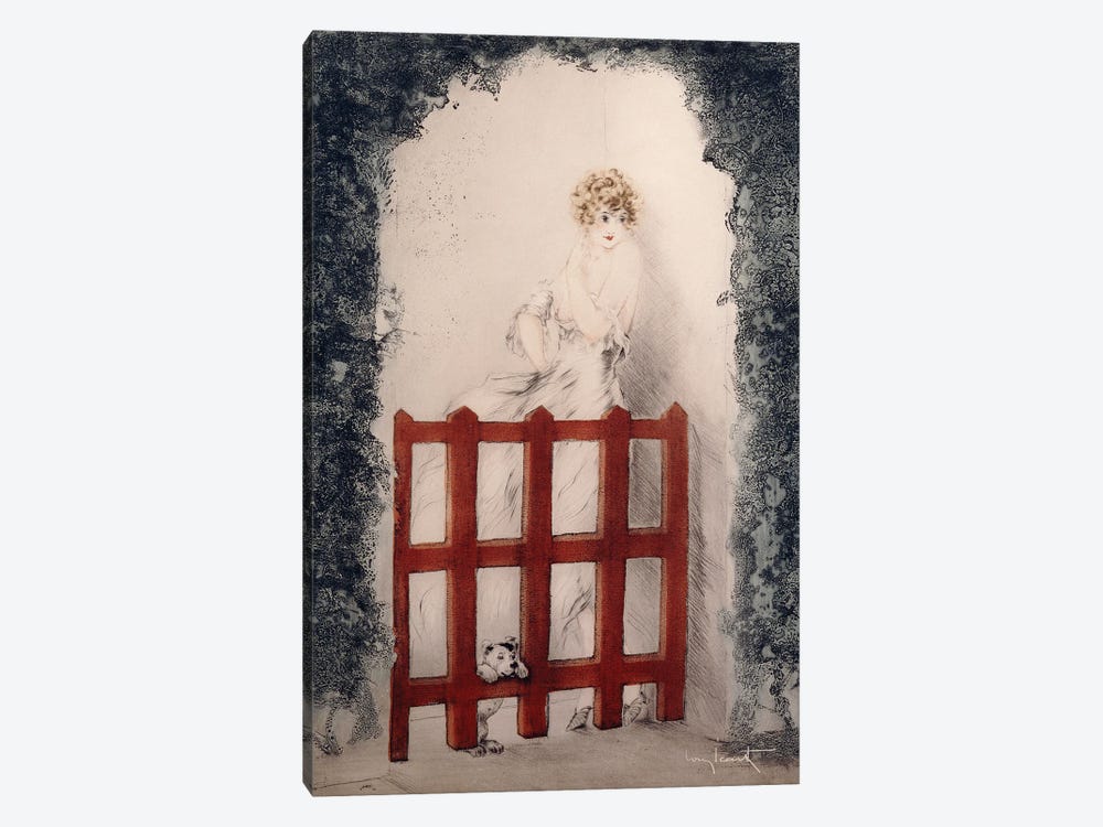 Red Gate by Louis Icart 1-piece Canvas Wall Art