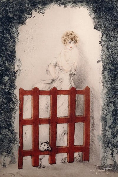 Gates: Red Gate by Louis Icart