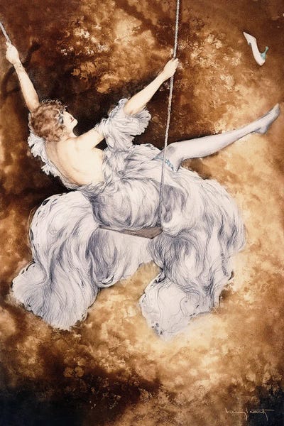 Art Deco: The Swing by Louis Icart