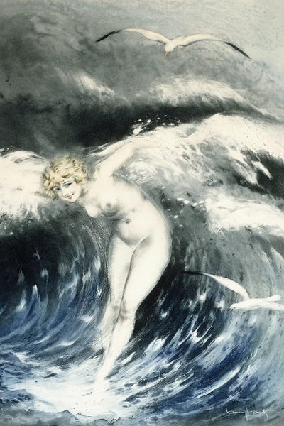 Art Deco: Venus In The Waves, C. 1931 by Louis Icart