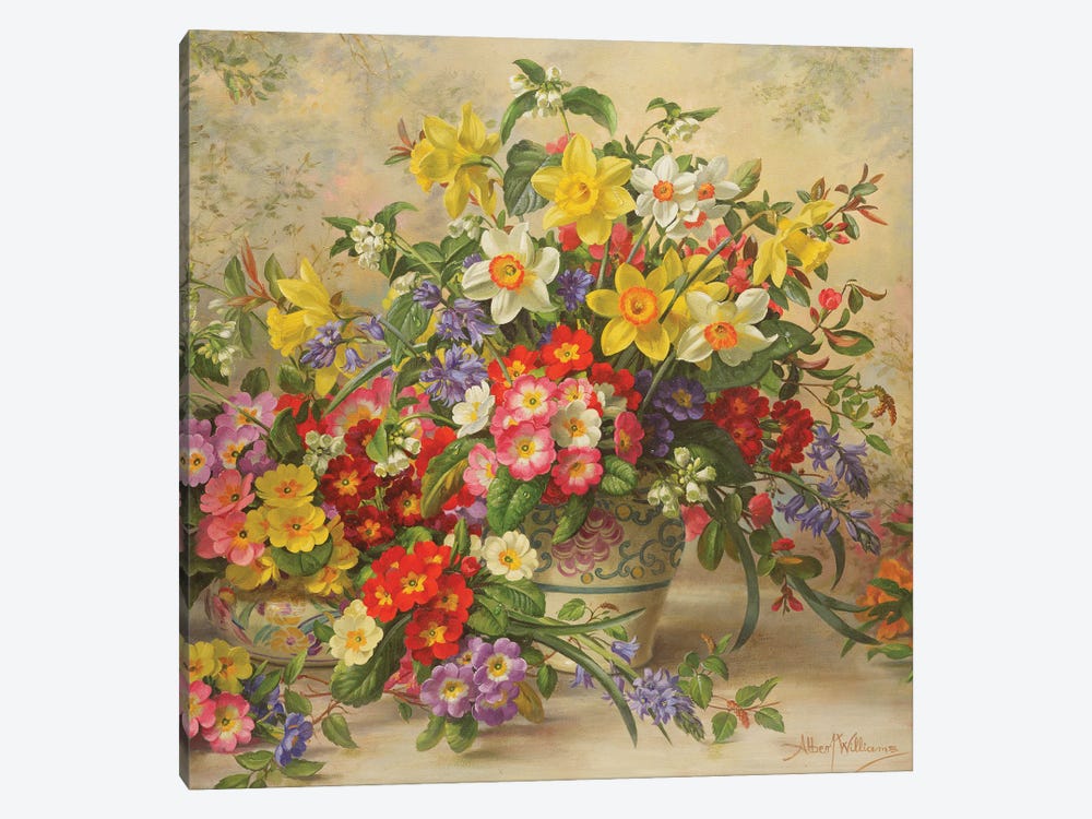 Spring Flowers And Poole Pottery, No. 2 by Albert Williams 1-piece Canvas Wall Art