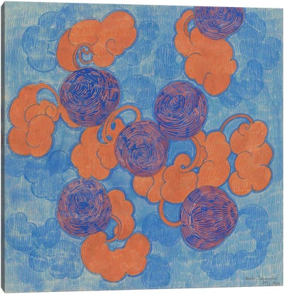 Pattern Sheet, 1910 Canvas Art Print - Blue Art