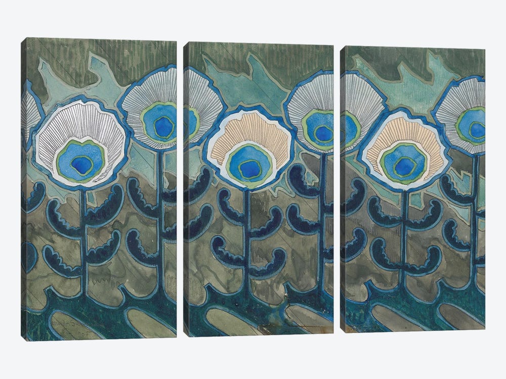 Peacock, 1909 by Andreas Schneider 3-piece Canvas Art