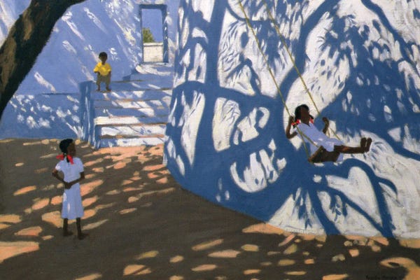 Andrew Macara: Girl On A Swing, India, 2000 by Andrew Macara
