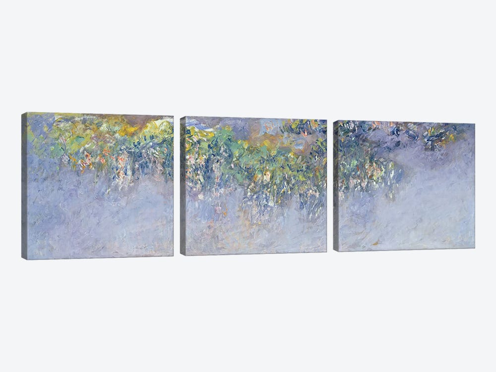 Wisteria, 1919-20  by Claude Monet 3-piece Canvas Artwork