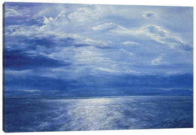 Deep Blue Sea, 2001 Canvas Art Print - Blue Art