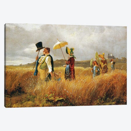 Sunday Stroll, 1841 Canvas Print #BMN13319} by Carl Spitzweg Canvas Print