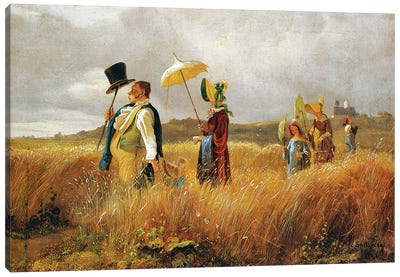 Sunday Stroll, 1841 Canvas Art Print