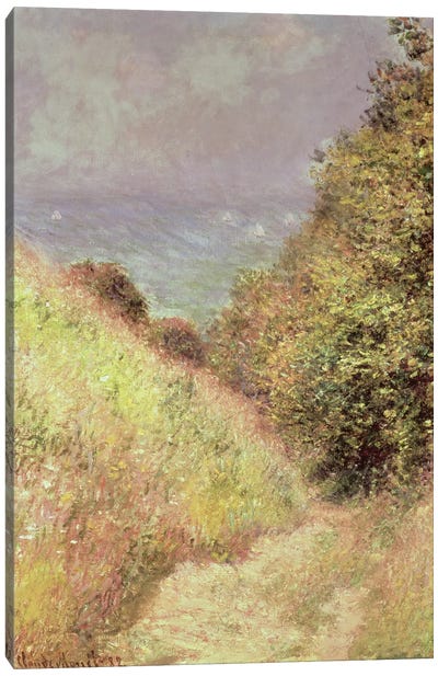 Chemin de la Cavee, Pourville, 1882 Canvas Art Print - Claude Monet