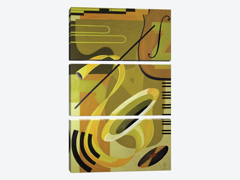 Jazz, 2004 by Carolyn Hubbard-Ford 3-piece Canvas Print