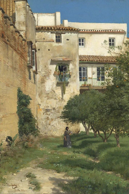 From Sevilla In Spain, 1882 by Christian Eriksen Skredsvig wall art