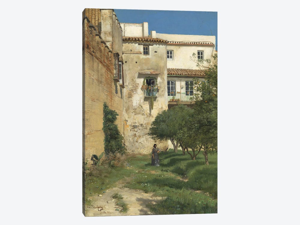 From Sevilla In Spain, 1882 by Christian Eriksen Skredsvig 1-piece Canvas Print