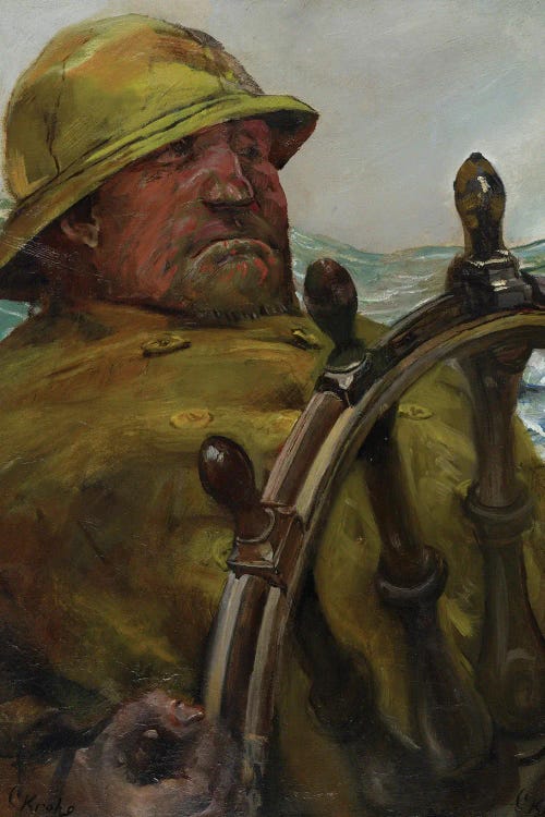 At The Helm, 1890-95 by Christian Krohg wall art