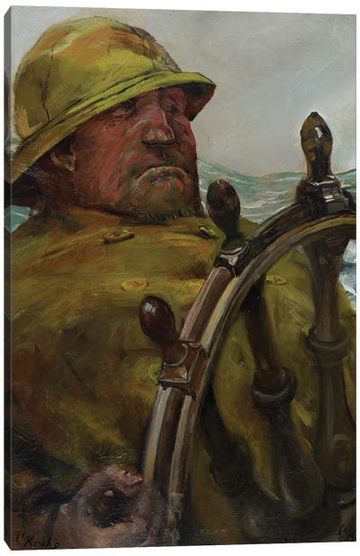 At The Helm, 1890-95 Canvas Art Print